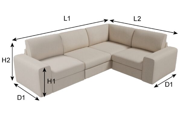 L-Form Abdeckung Loungemöbel Schutzhülle nach Maß