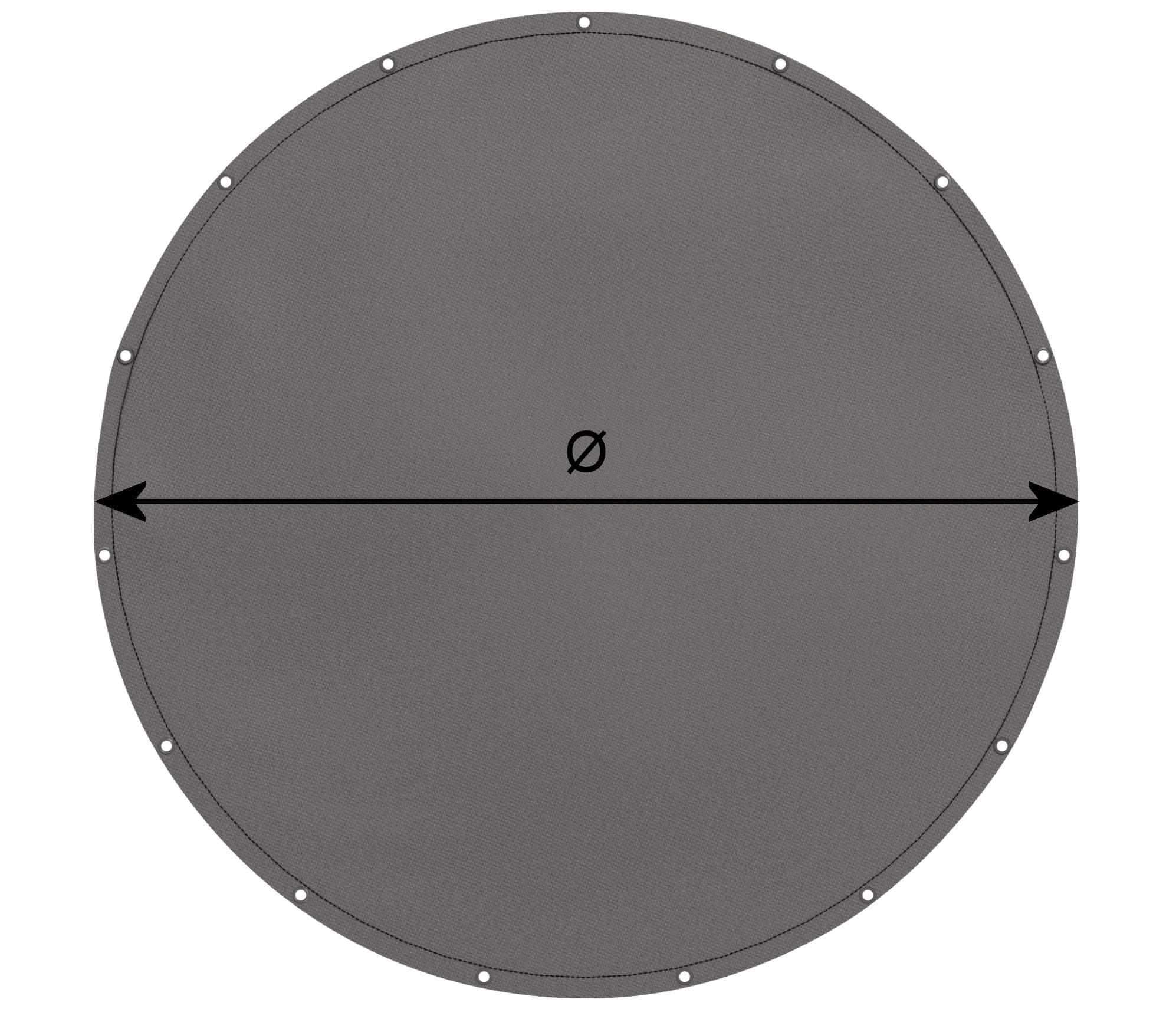 Runde Abdeckplane nach Maß