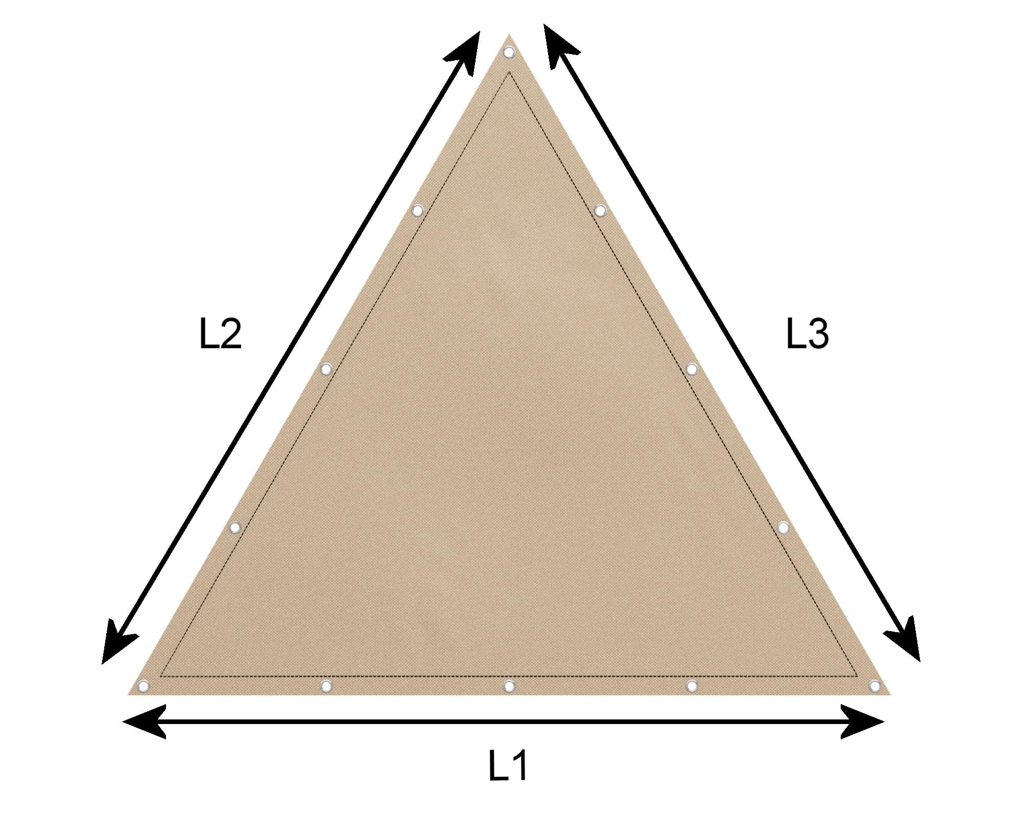 Dreieckige Abdeckplane nach Maß