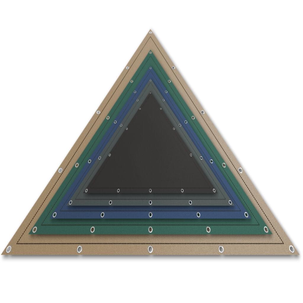 Dreieckige Abdeckplane nach Maß