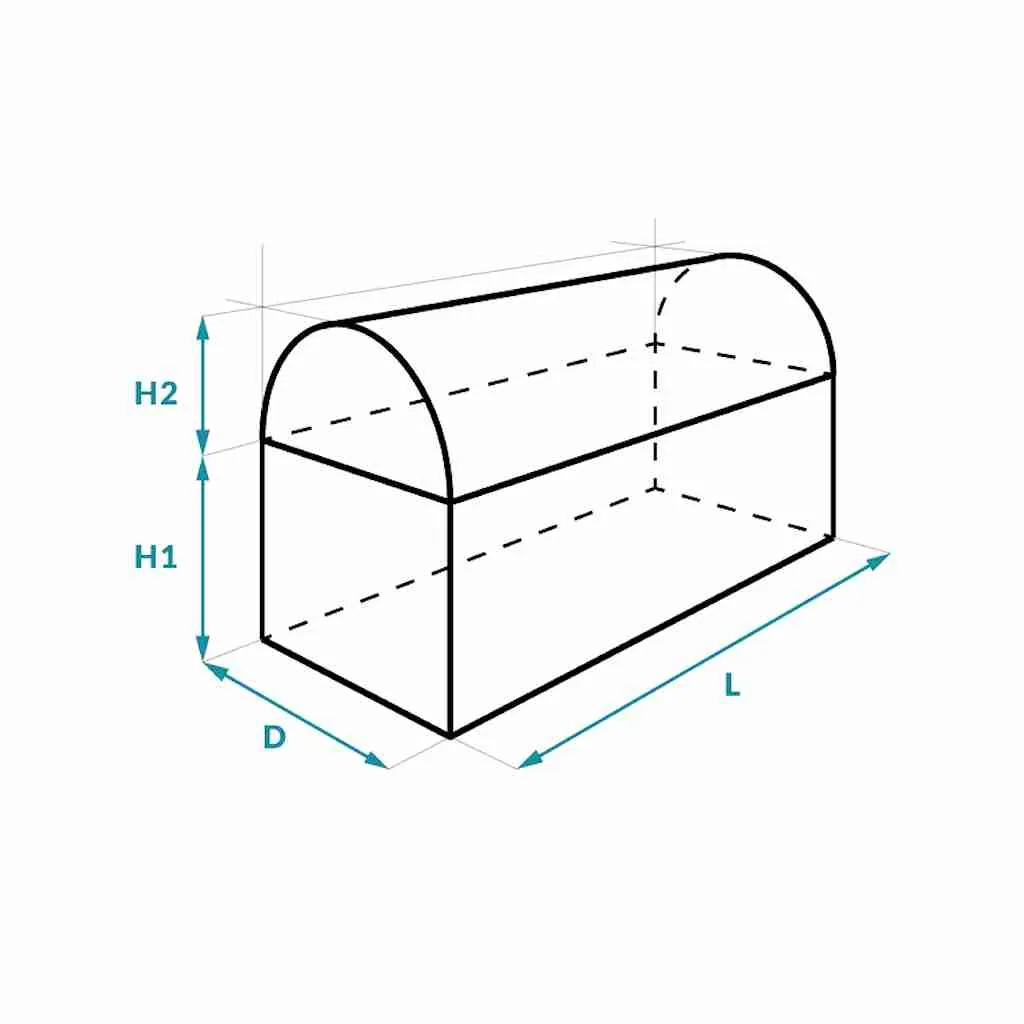 Couverture sur mesure - Forme TUNEL2